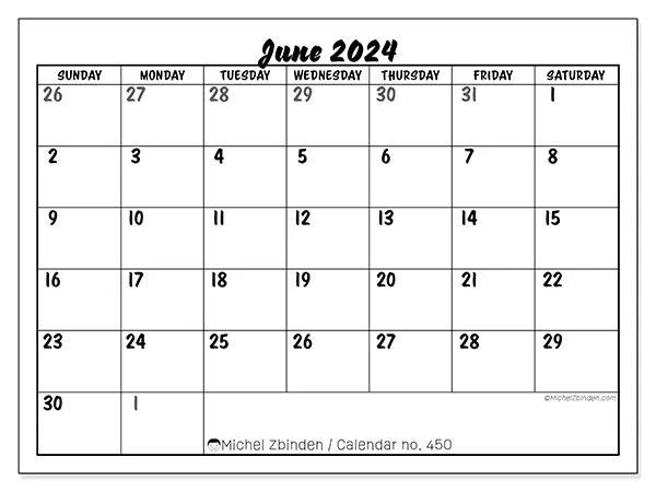 Calendar June 2024 450SS